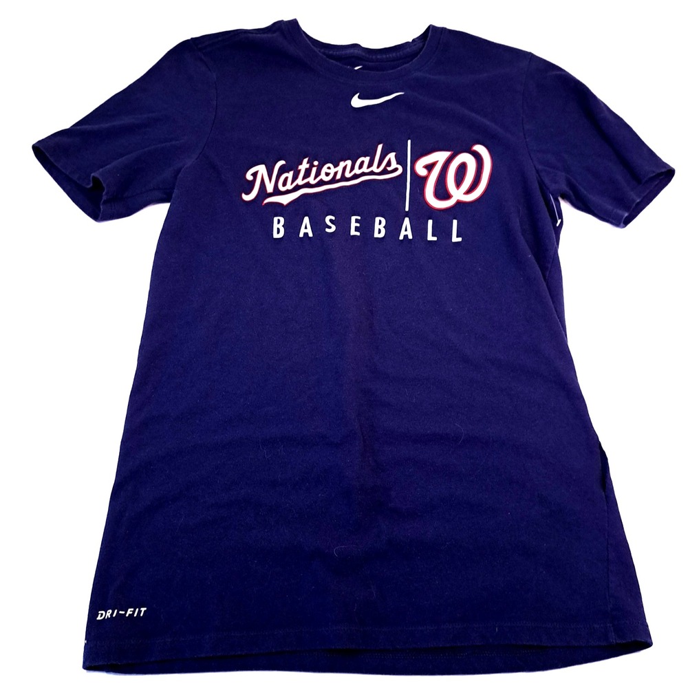 Nike Washington Nationals Baseball Women's S Dri-Fit T-Shirt Boys L‎